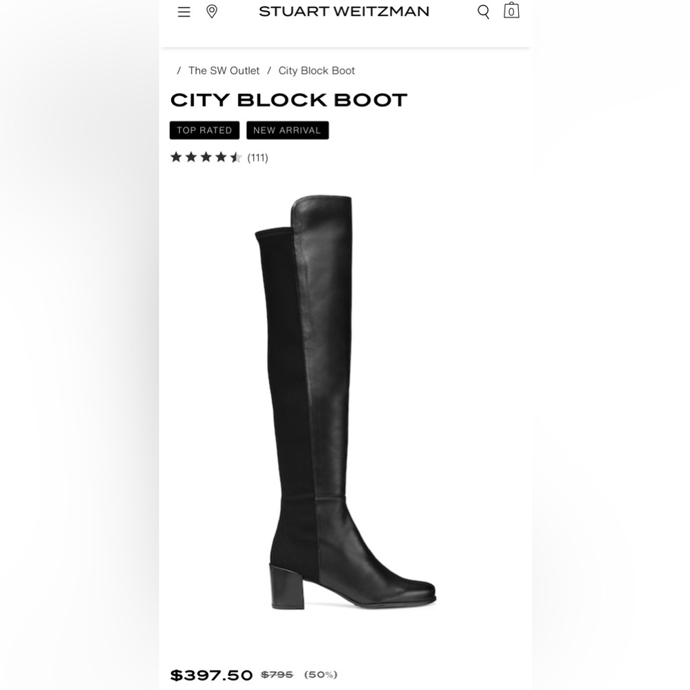 New size 6.5 Stuart Weitzman Women's 5050 Over-The-Knee
